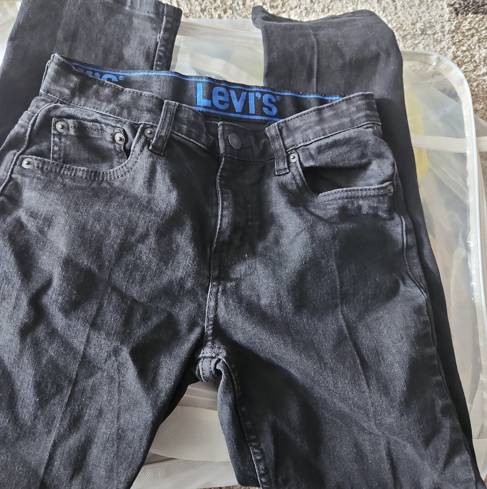 Levi's Men's Black Slim Straight Jeans
